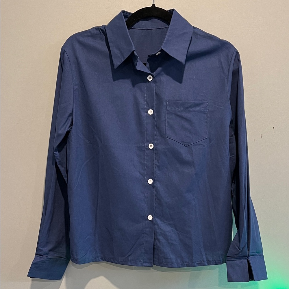 Classic Navy Button-Up Shirt